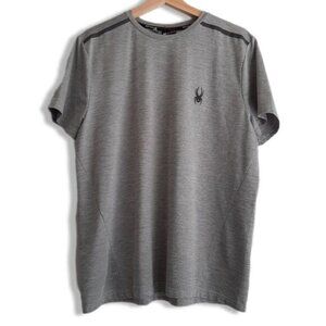 SPYDER Active Sport Crewneck Jersey T-shirt Top Grey Men's Sz L